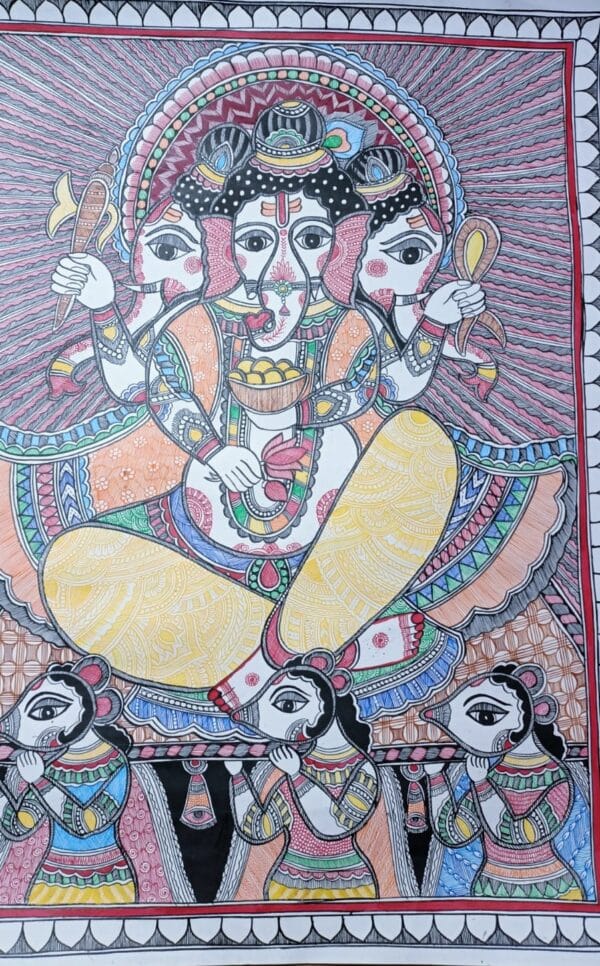 Shree Ganesh - Madhubani painting - Bhagavan Thakur - 01