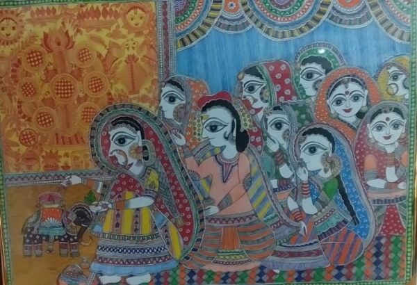 Gowri Pujan - Madhubani painting - Bhagavan Thakur - 08