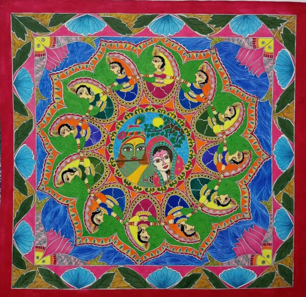 Raasleela - Madhubani painting - Kanchan - 02