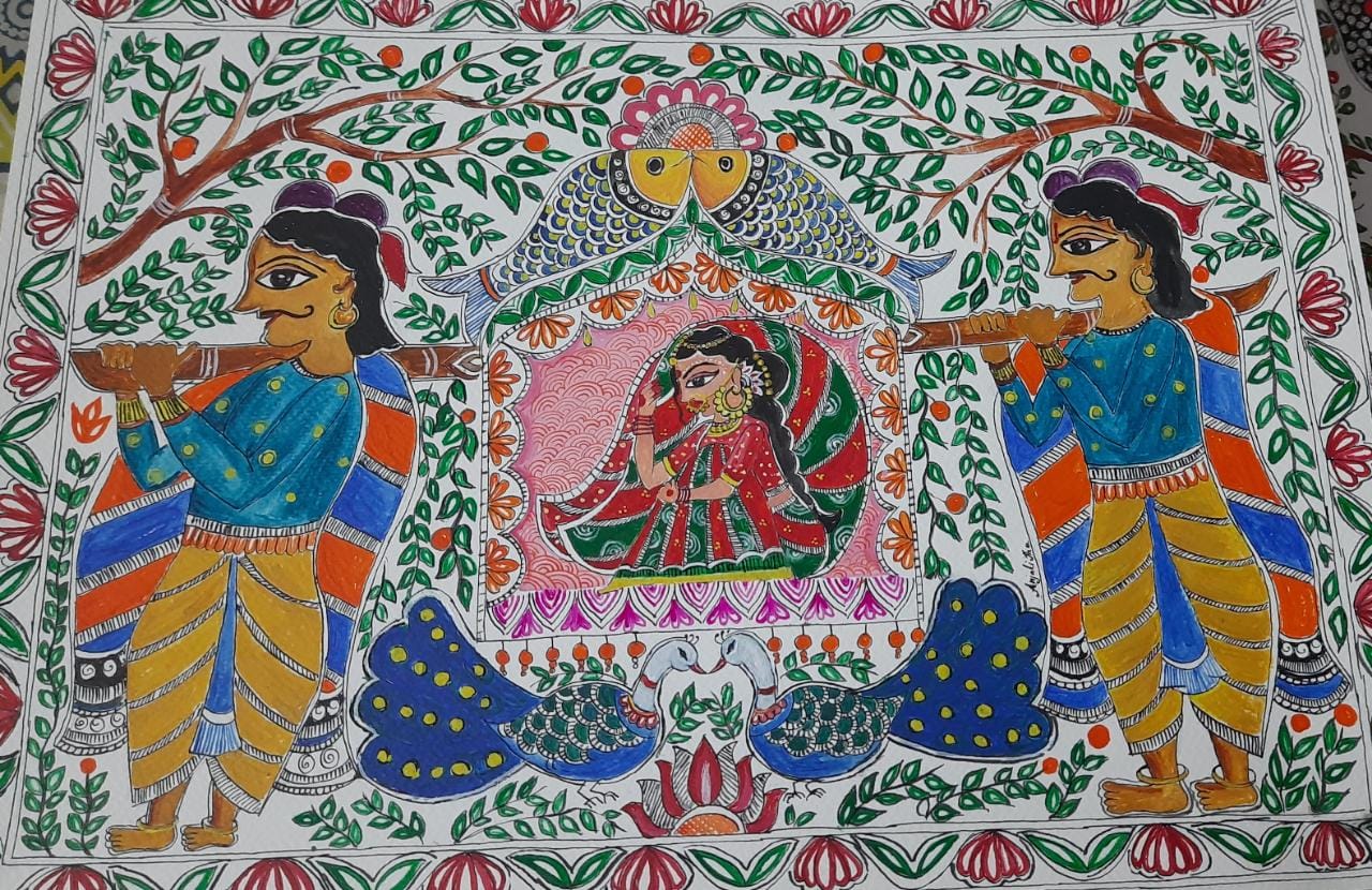 Doli Kahar #3 - Madhubani painting (19