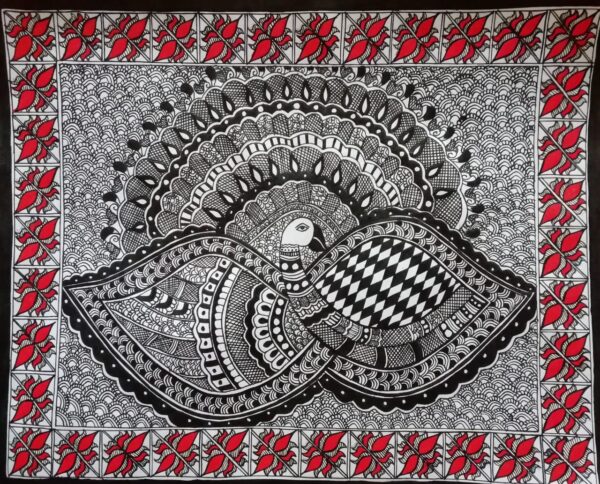 Peacock - Madhubani painting - Reshami Kumari - 04