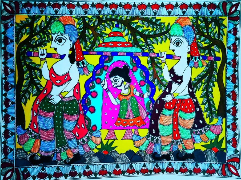 Doli Kahar - Madhubani painting (22