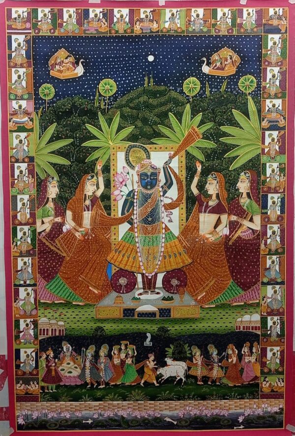 Sarat purnima leela - Pichwai painting - Rohil - 04