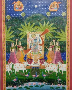 Sarat purnima darshan - Pichwai painting - Rohil - 11