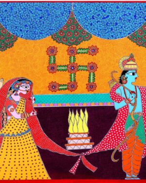 Sita Ram Vivah - Madhubani painting - Renu Singh - 08