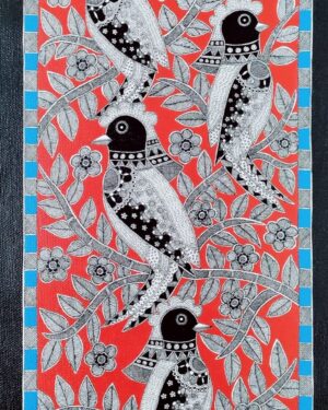 Birds - Madhubani painting - Renu Singh - 09