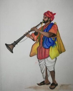 Nadhaswaram - Indian Art - Raju - 10