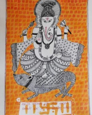 Vighnaharta - Madhubani painting - Amrita Kumari - 01