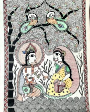 Radha Krishna - Madhubani painting - Shradha Joshi - 03