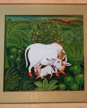 White Cows - Pichwai painting - Kanchan Nayyar - 07