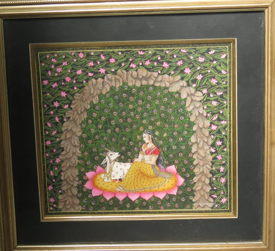 Radha - Rajasthani Miniature Painting (13.5