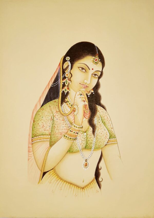 Rajasthani Lady - Rajasthani Miniature - Suresh Sharma - 03