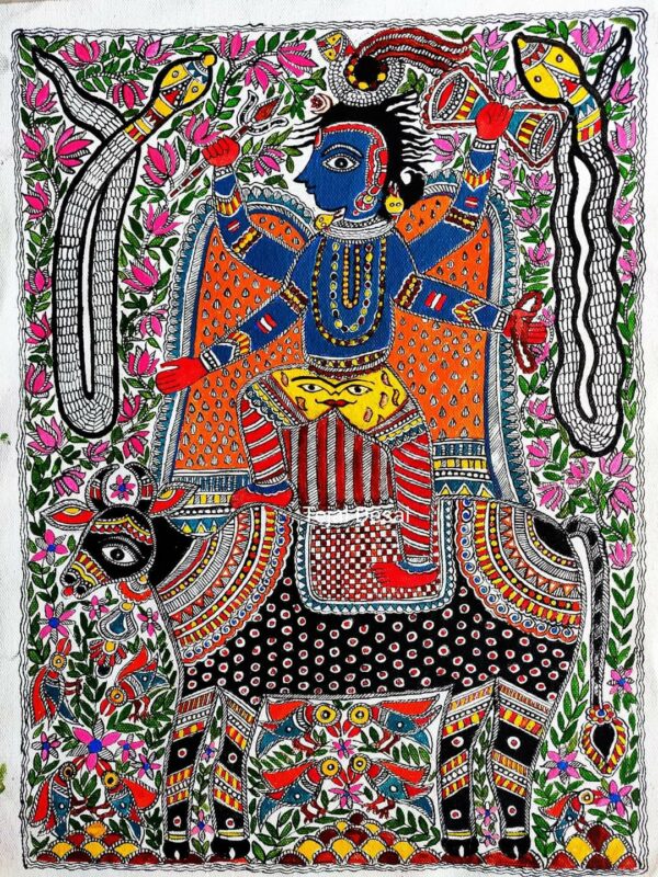 Shiva - Madhubani painting - Tejal Desai - 03