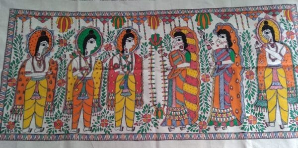 Sita Swayamvar - Madhubani painting - Kajal - o6