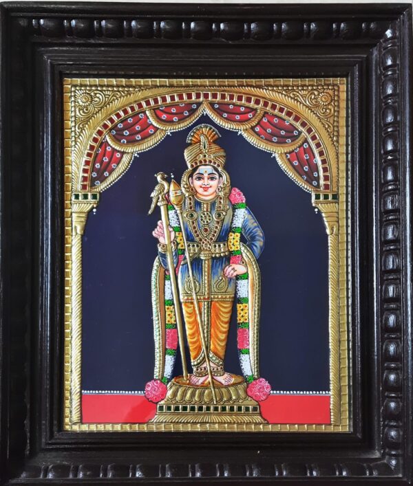Rajaalankara Murugan - Tanjore painting - Vennila - 01