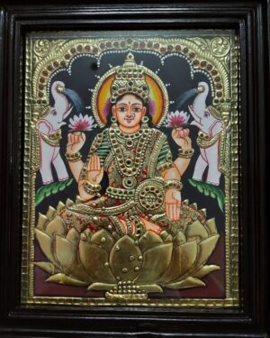 Gajalakshmi - Tanjore painting - Vennila - 08