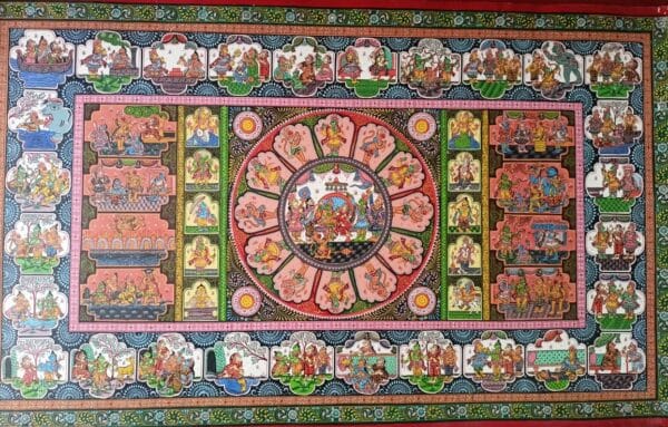 International Indian Folk Art Gallery Ramayana Story – Pattachitra painting