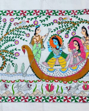 Kevat Drishya Madhubani Painting Antara Verma 26