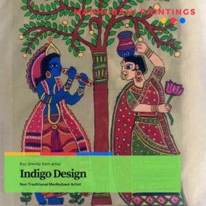 Madhubani Painting Indigo Design