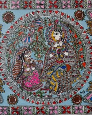 Eternal love - Madhubani painting - Indu Mishra - 07