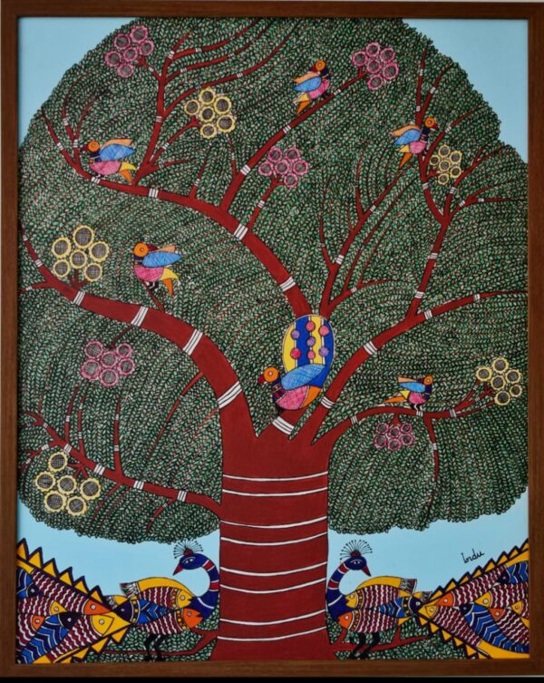 Tree of Life - Madhubani painting - Indu Mishra - 08
