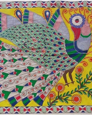 Peacock on a Branch Madhubani Painting Antara Verma 29
