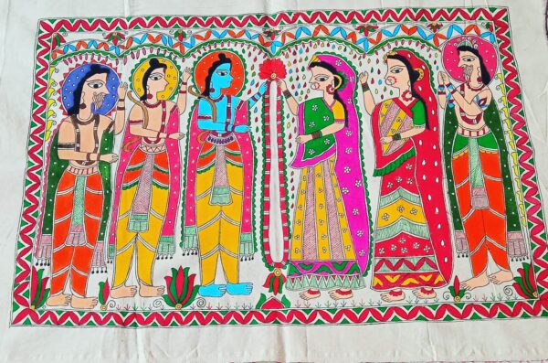 Ram-Sita jaimaal Madhubani Painting Antara Verma 25