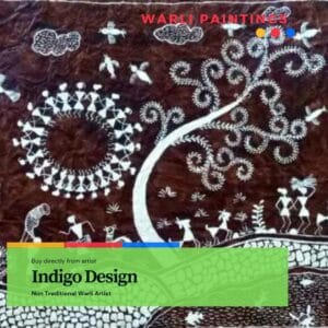 Warli Painting Indigo Design