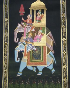 Rajasthani Traditional Royal Ambawadi - Rajasthani painting - Dharmendrayati - 126