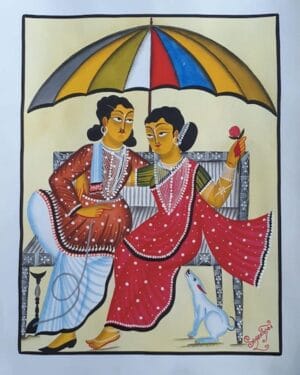 Kalighat painting - Momena Chitrakar - 03