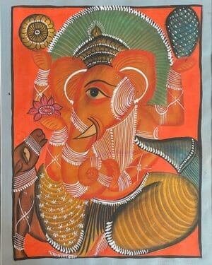 Kalighat painting - Momena Chitrakar - 05