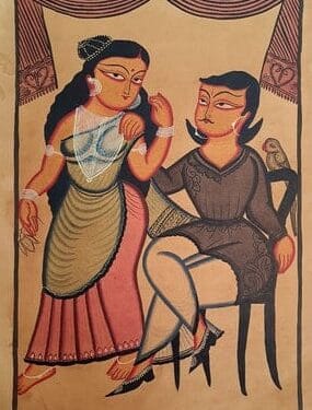 Kalighat painting - Momena Chitrakar - 11