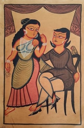 Kalighat painting - Momena Chitrakar - 11