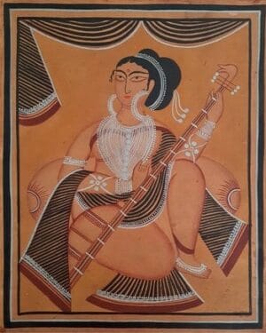 Kalighat painting - Momena Chitrakar - 15