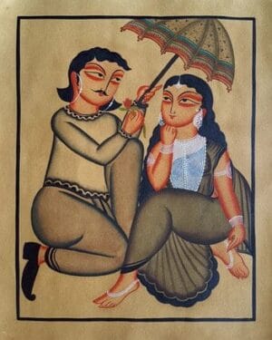 Kalighat painting - Momena Chitrakar - 20