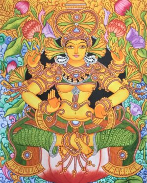 Goddess Laxmi - Kerala Mural - Mini Rastogi - 08