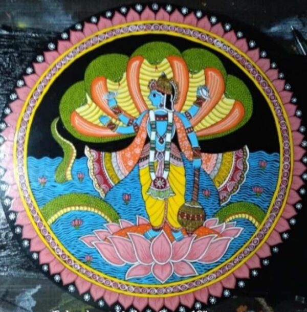 Lord Vishnu Tikuli Art Ananya Kumari 09