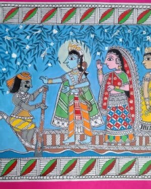 Kevat Prasang - Madhubani painting - Santosh - 05