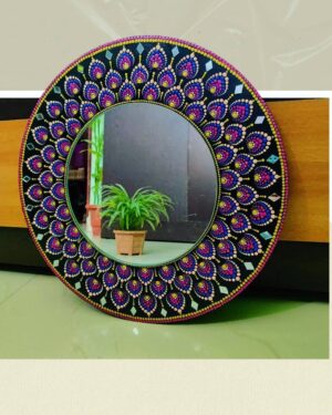Flower Petals Mirror - Mandala Art - Nisha - 40