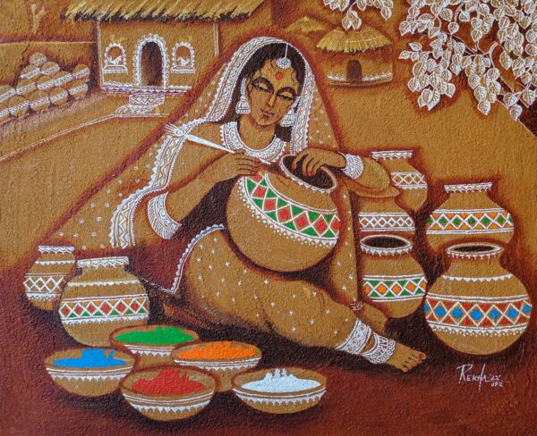Indian Traditional Culture - Mandana Painting - Rekha Agrawal - 03
