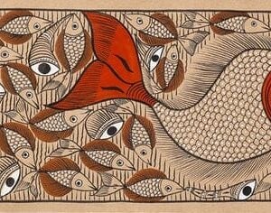 Fish Marriage - Patua/Pattachitra painting - Momena Chitrakar - 08