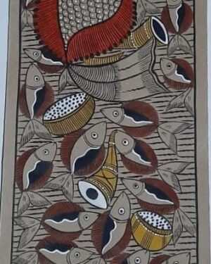 Fish Marriage - Patua/Pattachitra painting - Momena Chitrakar - 30