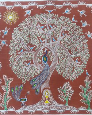 Peacock - Warli painting - Seema - 06