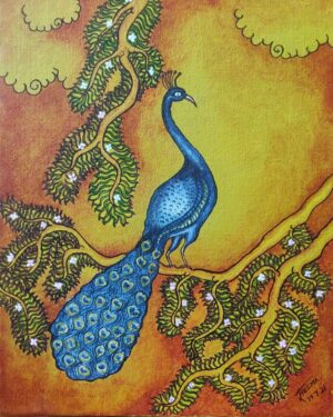 Peacock on the Tree - Kerala Mural - Seema - 09