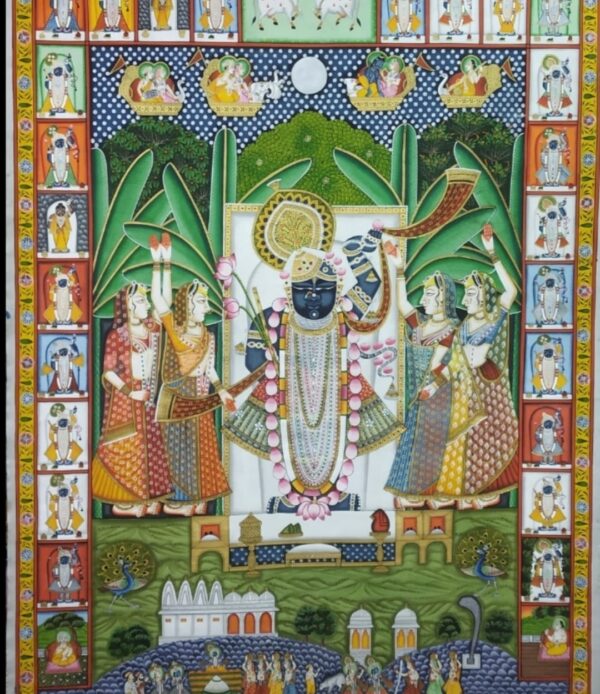 Srinath Ji - Pichwai painting - Dharmendrayati - 03