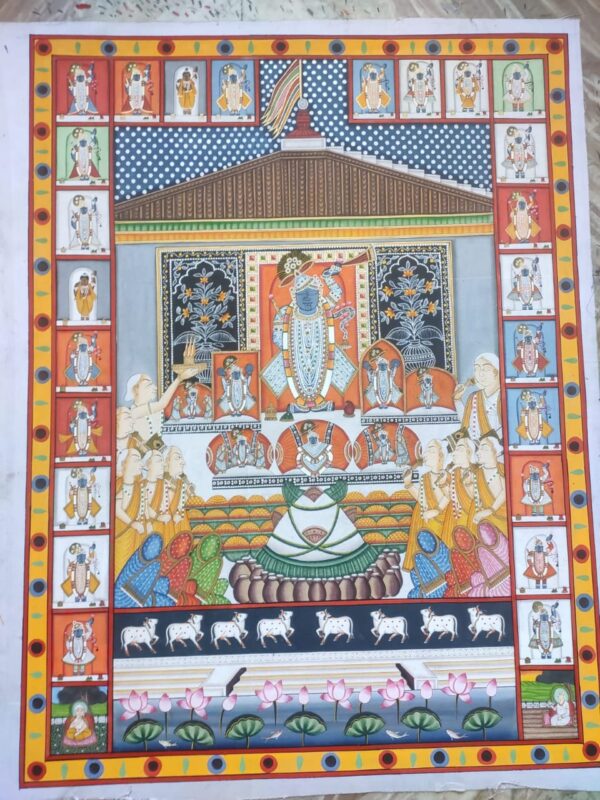 Srinath Ji - Pichwai painting - Dharmendrayati - 04