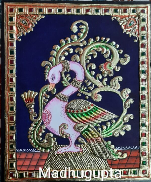 Peacock, Tanjore painting - Madhu Gupta - 10