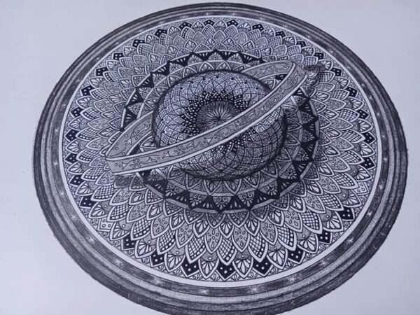Saturn Planet Mandala painting - Snehlata - 17