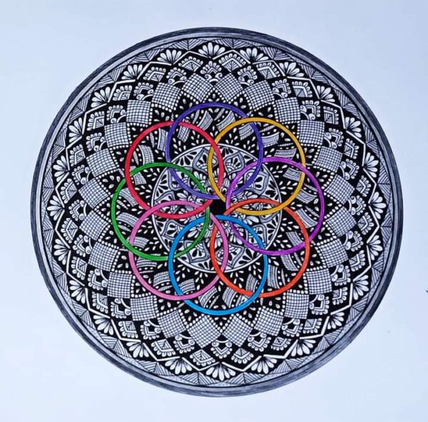 Colourful Circles Mandala painting - Snehlata - 21