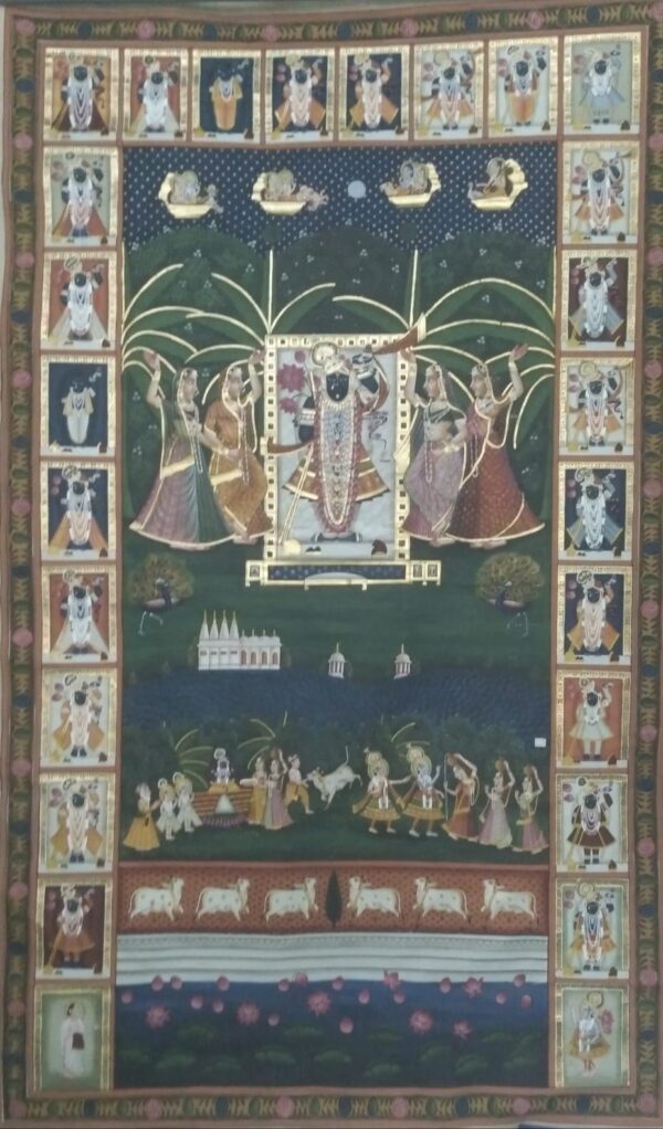 Srinathji - Pichwai painting - Dharmendrayati - 129